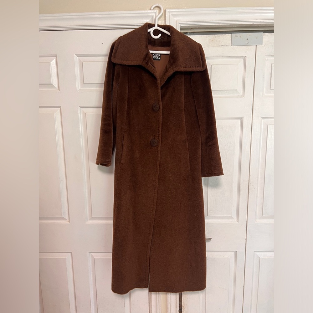 Cinzia Rocca Chocolate Brown Teddy Coat